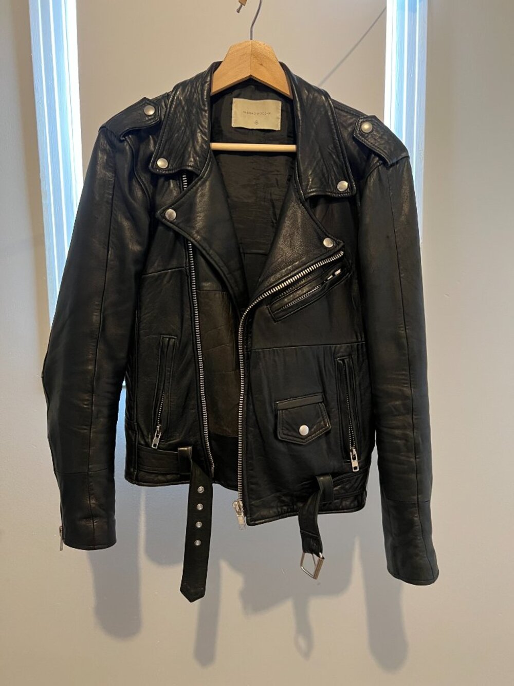 Deadwood Swedish Upcycled Womens Biker Jacket Black